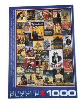 EuroGraphics World War I & II Vintage Posters 1000-Piece Puzzle sealed new